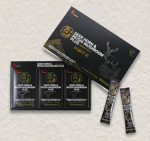 Sika Deer Antlers & Reishi Mushroom Red Ginseng PLUS Extract 15ml x 30 | 강원인삼농협 녹용영지버섯 농축액