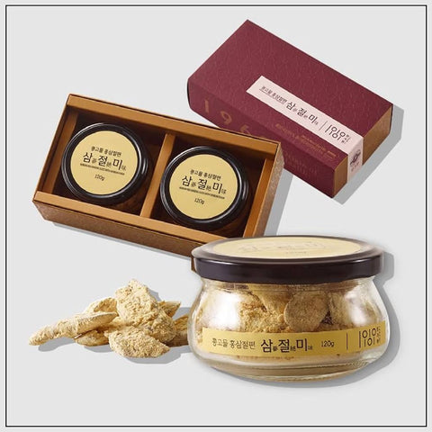 SAMJEOLMI, Korean Red Ginseng Slices with Soybean Flour 120g x2 / 삼절미, 콩고물 홍삼절편 120g x2